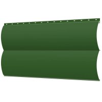 Сайдинг металлический (металлосайдинг) Блок-Хаус под бревно RAL6002 Зеленый лист
