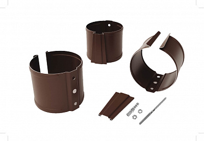  Держатель трубы на кирпич d 90 мм RAL8017 OSNO