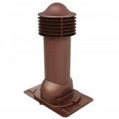Труба вентиляционная VIOTTO d150мм h650мм с универсальным проходным элементом RAL8017 шоколад утепленная