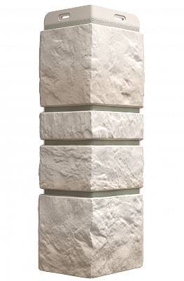 Угол наружный фасадной панели Деке BURG Белый фото Центр Металлокровли