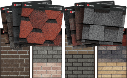 Гибкая черепица, фасадная плитка