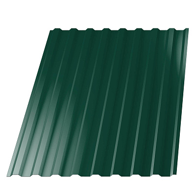 Профнастил НС-20 (МП 20) RAL6005 Зеленый Мох 1150(1100)мм 0,45мм