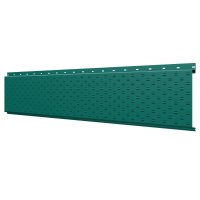 Софит, линеарная потолочно-стеновая панель с ПЕРФОРАЦИЕЙ для вентиляции RAL6026 Опал
