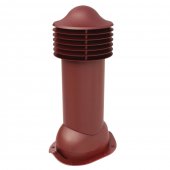Труба вентиляционная VIOTTO d110мм h550мм для металлочерепицы RAL3005 красное вино утепленная
