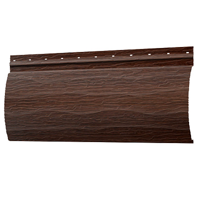 Сайдинг металлический (металлосайдинг) царьсайдинг Бревно Рубленое 4Д Дуб Мореный для фасада