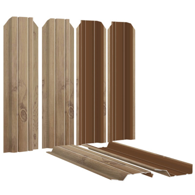 Штакетник (евроштакетник) Узкий Светлый Дуб 3D Принтек односторонний