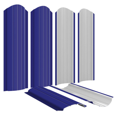 Штакетник Полукруглый RAL 5002 Синий Ультрамарин