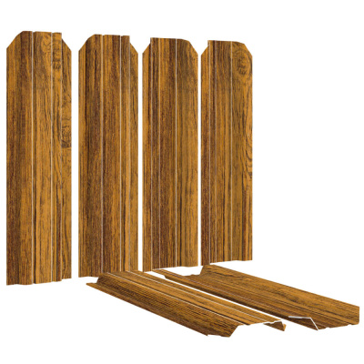 Штакетник (евроштакетник) Узкий Орех Миланский 3D Принтек двусторонний