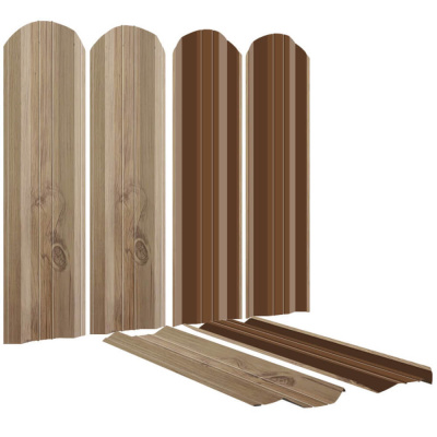 Штакетник (евроштакетник) ЭКО-М под дерево Светлый Дуб 3D Принтек односторонний