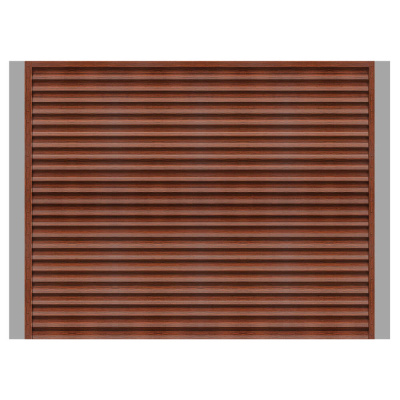 Забор жалюзи ЭКО-Z Венге SteelArt двусторонний с металлическими столбами