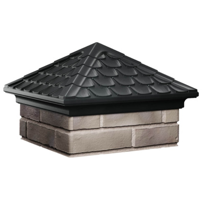 Колпак на столб забора ELBRUS Черный 1,5х1,5 кирпича Черепица фото 4