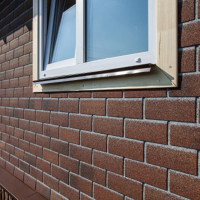 Фaсадная плитка Hauberk коллекция Кирпич цвет Красный на фасаде дома фото 3